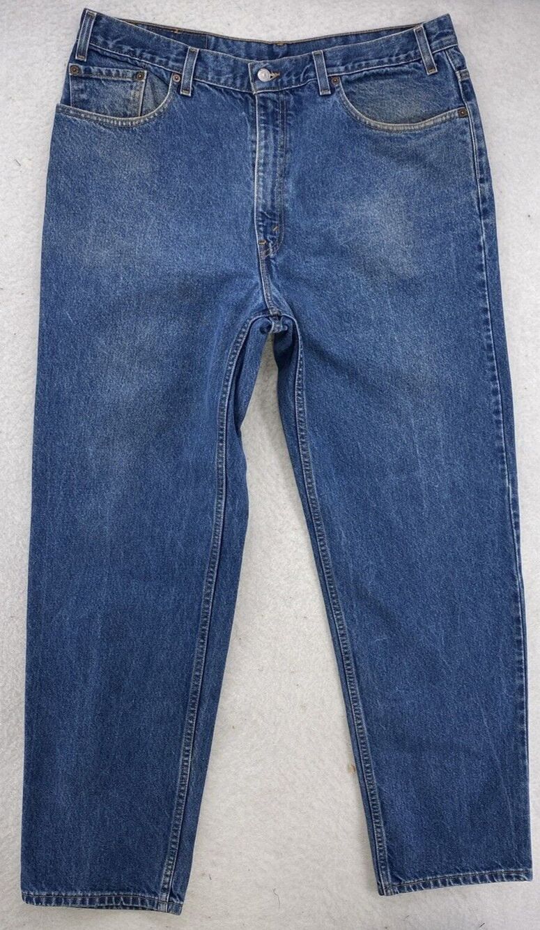 Vintage 2001 Levi 559 Relaxed Straight Jeans Dark Wash Mens 38x32 Actual 38x32